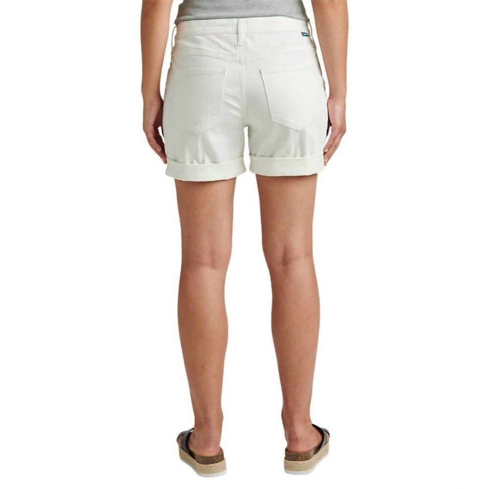 JAG Women's Alex Mid Rise Boyfriend Shorts White Denim Size 16 Inseam 5 - Picture 4 of 9